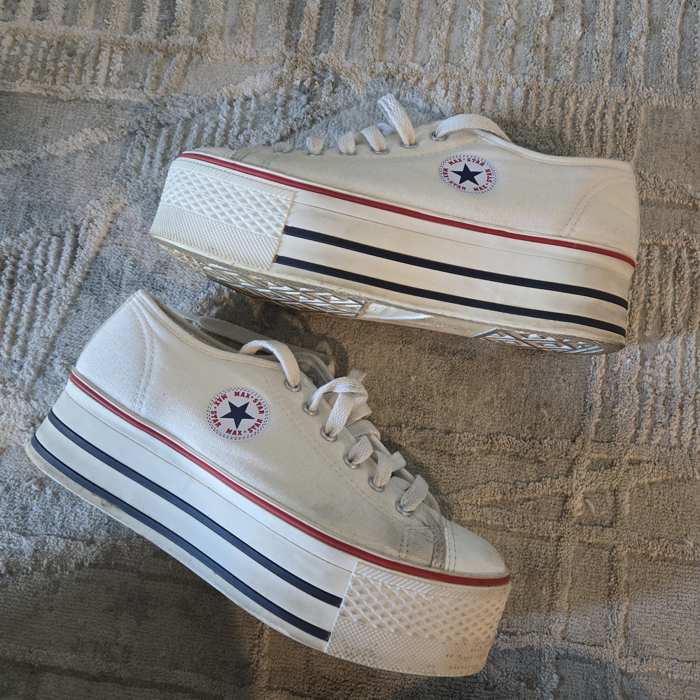 White Platform Sneakers